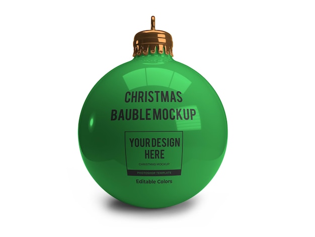Realistische Weihnachtskugel Kugel Mockup Vorlage isoliert