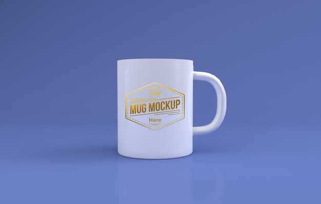 Realistische weiße große Tasse Modell 3D gerendert isoliert