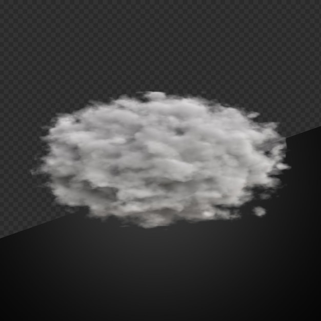 PSD realistische weiße wolken raucheffekt illustration 3d-rendering