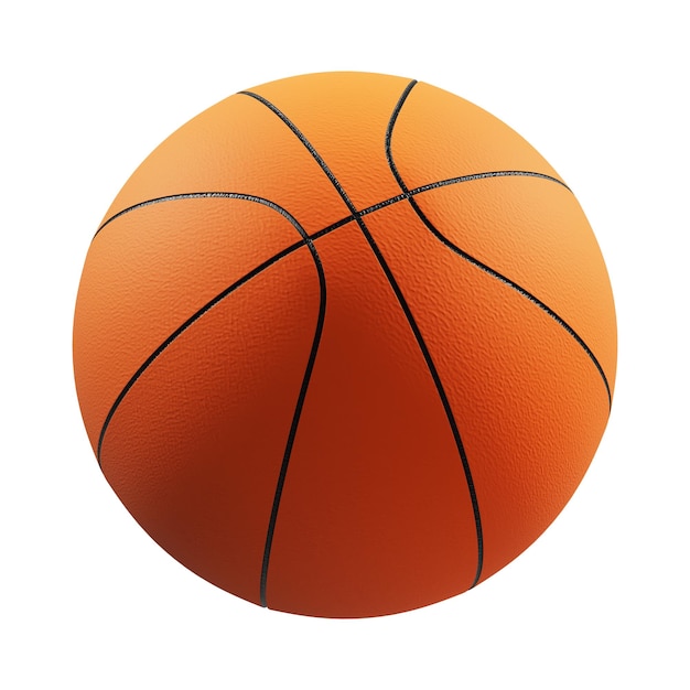 Realistischer Basketball auf weißem Hintergrund