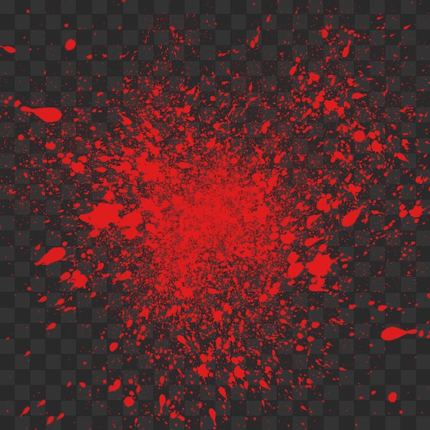 Realistischer Blut-Spritzer-Effekt auf durchsichtigem Hintergrund
