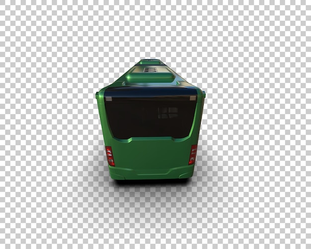 Realistischer Bus isoliert auf dem Hintergrund 3D-Rendering-Illustration