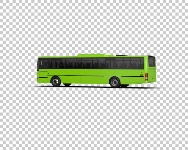 Realistischer Bus isoliert auf dem Hintergrund 3D-Rendering-Illustration