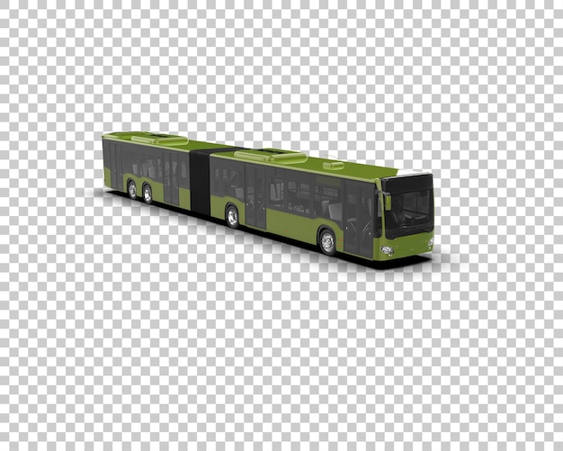 Realistischer Bus isoliert auf dem Hintergrund 3D-Rendering-Illustration