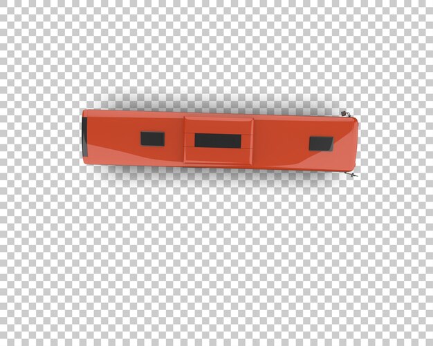 Realistischer Bus isoliert auf dem Hintergrund 3D-Rendering-Illustration
