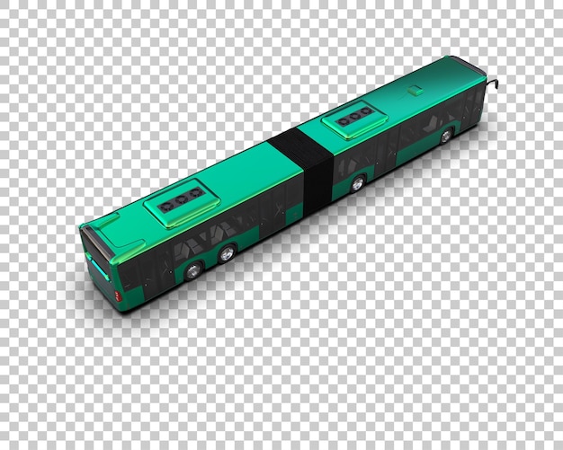 Realistischer Bus isoliert auf dem Hintergrund 3D-Rendering-Illustration