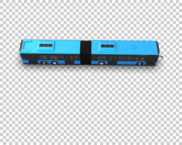 Realistischer Bus isoliert auf dem Hintergrund 3D-Rendering-Illustration