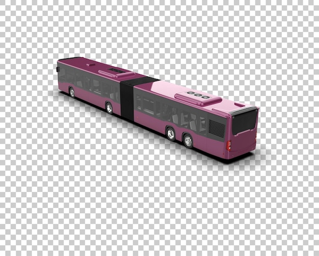 Realistischer Bus isoliert auf dem Hintergrund 3D-Rendering-Illustration