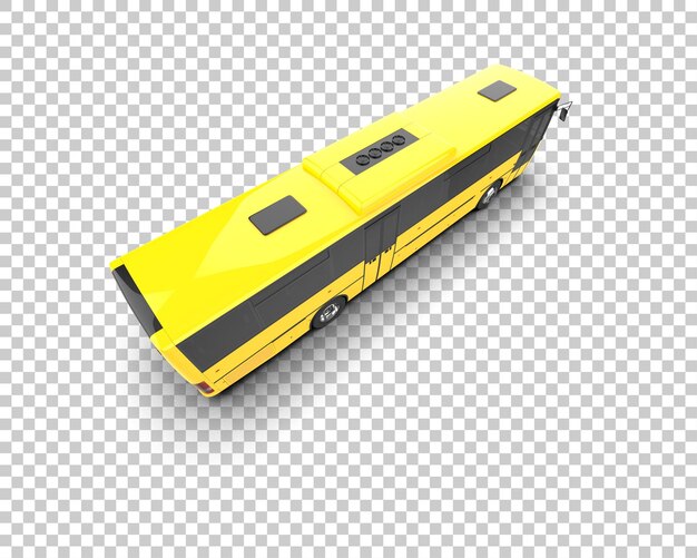 Realistischer Bus isoliert auf dem Hintergrund 3D-Rendering-Illustration