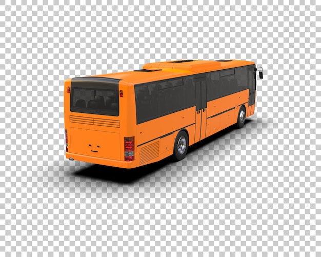 Realistischer Bus isoliert auf dem Hintergrund 3D-Rendering-Illustration