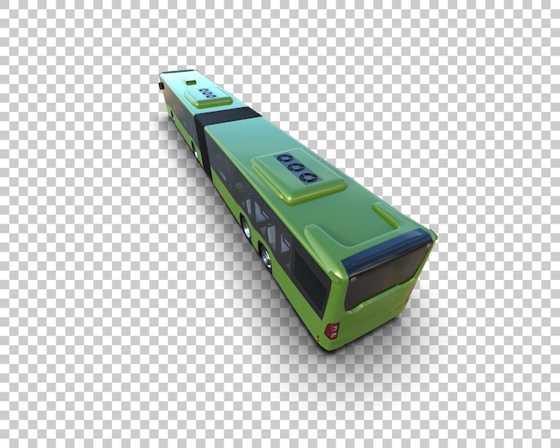 Realistischer Bus isoliert auf dem Hintergrund 3D-Rendering-Illustration
