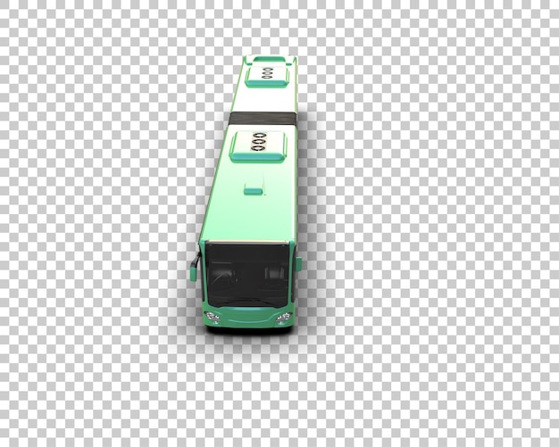Realistischer Bus isoliert auf dem Hintergrund 3D-Rendering-Illustration