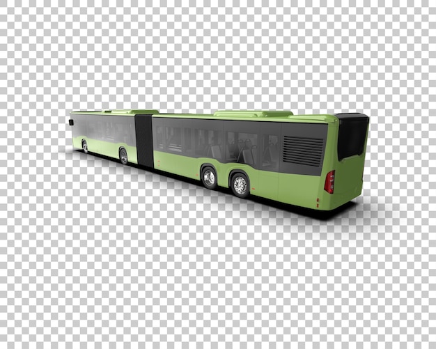 Realistischer Bus isoliert auf dem Hintergrund 3D-Rendering-Illustration