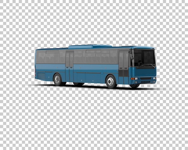Realistischer Bus isoliert auf dem Hintergrund 3D-Rendering-Illustration