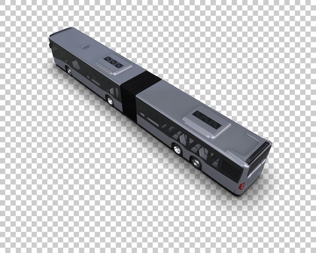 Realistischer Bus isoliert auf dem Hintergrund 3D-Rendering-Illustration