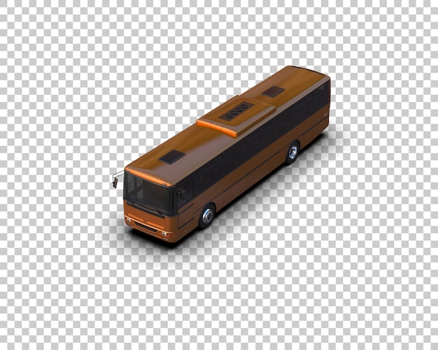 Realistischer Bus isoliert auf dem Hintergrund 3D-Rendering-Illustration