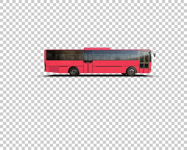Realistischer Bus isoliert auf dem Hintergrund 3D-Rendering-Illustration