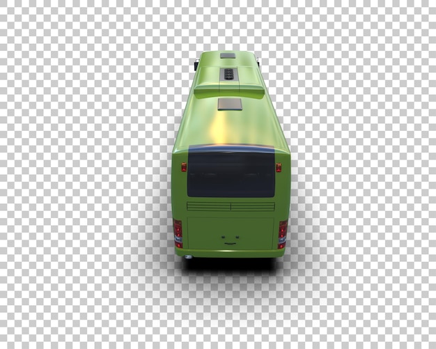 Realistischer Bus isoliert auf dem Hintergrund 3D-Rendering-Illustration