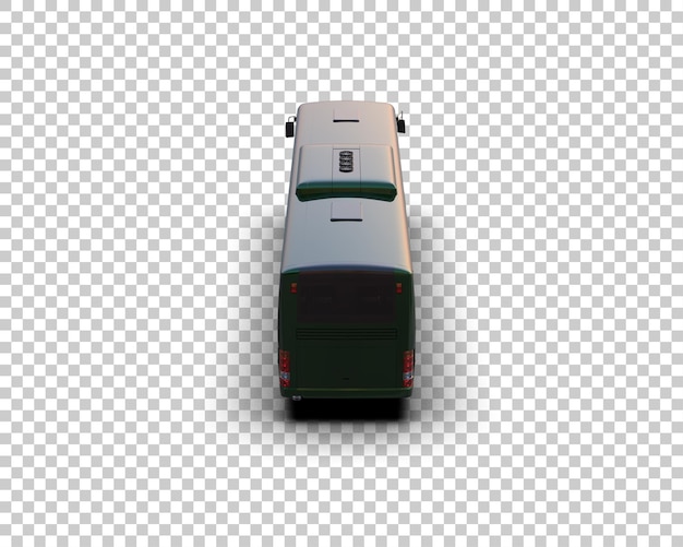 Realistischer Bus isoliert auf dem Hintergrund 3D-Rendering-Illustration
