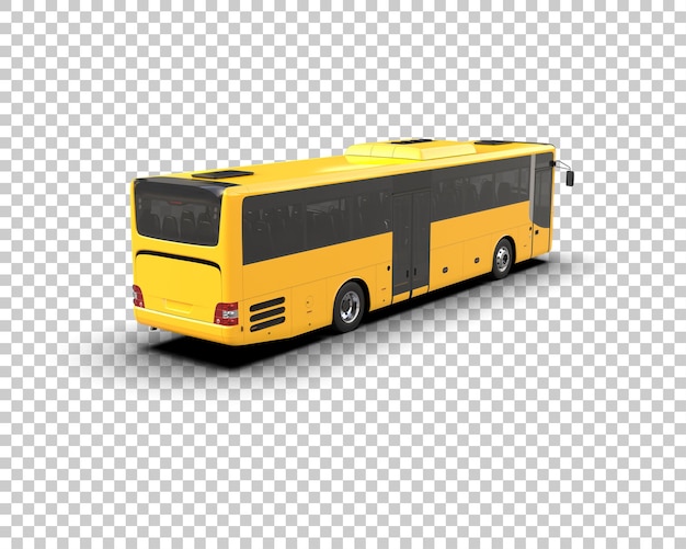 Realistischer Bus isoliert auf dem Hintergrund 3D-Rendering-Illustration