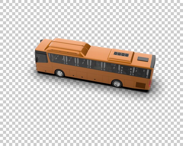 Realistischer Bus isoliert auf dem Hintergrund 3D-Rendering-Illustration