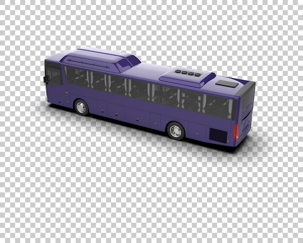 Realistischer Bus isoliert auf dem Hintergrund 3D-Rendering-Illustration