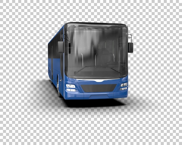 Realistischer Bus isoliert auf dem Hintergrund 3D-Rendering-Illustration
