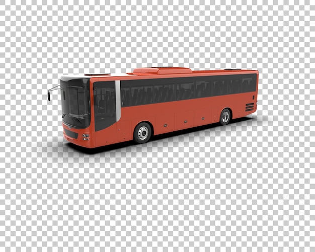 Realistischer Bus isoliert auf dem Hintergrund 3D-Rendering-Illustration