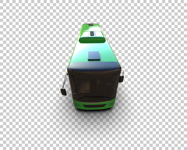 Realistischer Bus isoliert auf dem Hintergrund 3D-Rendering-Illustration