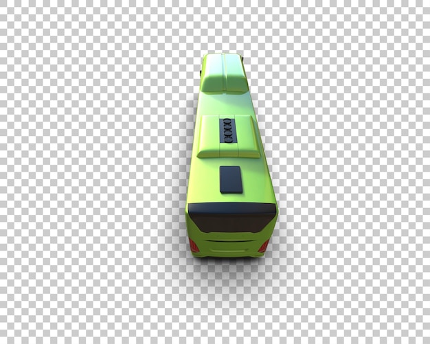 Realistischer Bus isoliert auf dem Hintergrund 3D-Rendering-Illustration