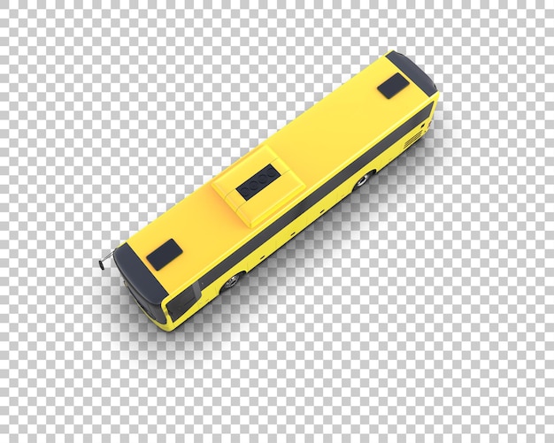 Realistischer Bus isoliert auf dem Hintergrund 3D-Rendering-Illustration