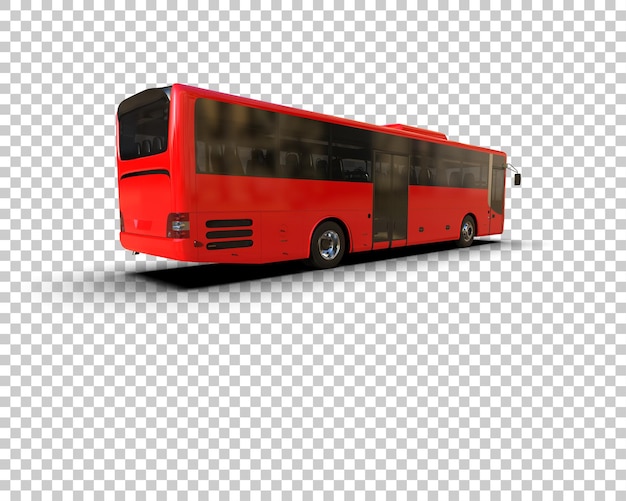 Realistischer Bus isoliert auf dem Hintergrund 3D-Rendering-Illustration