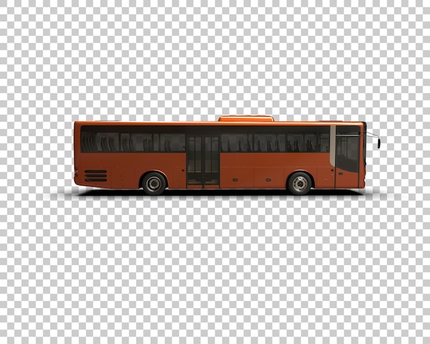 Realistischer Bus isoliert auf dem Hintergrund 3D-Rendering-Illustration