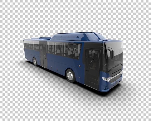 Realistischer Bus isoliert auf dem Hintergrund 3D-Rendering-Illustration