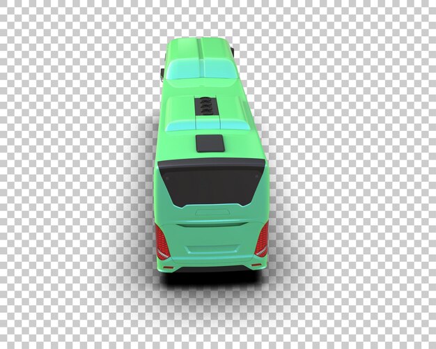 Realistischer Bus isoliert auf dem Hintergrund 3D-Rendering-Illustration