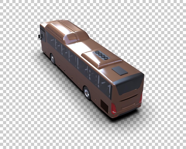 Realistischer Bus isoliert auf dem Hintergrund 3D-Rendering-Illustration