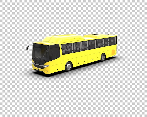 Realistischer Bus isoliert auf dem Hintergrund 3D-Rendering-Illustration