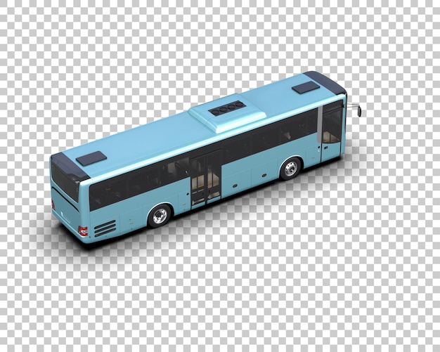 Realistischer Bus isoliert auf dem Hintergrund 3D-Rendering-Illustration
