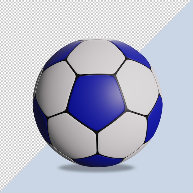 Realistischer Fußball isoliert 3D-Rendering