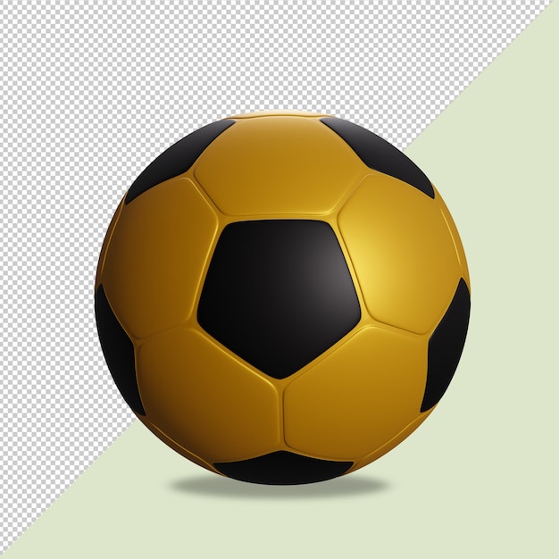 Realistischer Fußball isoliert 3D-Rendering