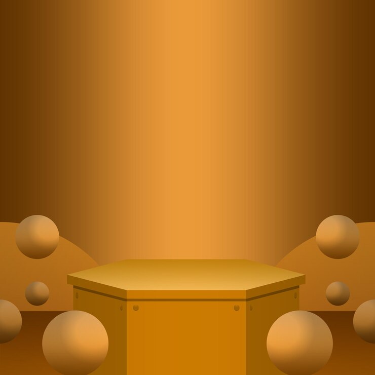 Realistischer goldener Podiumshintergrund