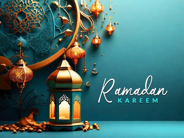 PSD realistischer ramadan kareem hintergrund