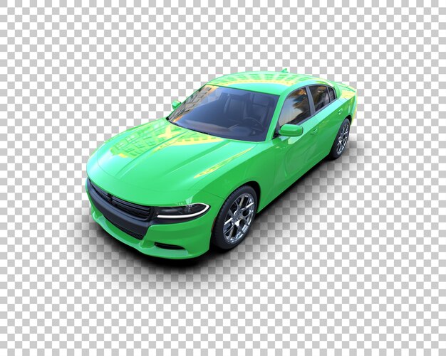 Realistischer Sportwagen isoliert auf dem Hintergrund 3D-Rendering-Illustration