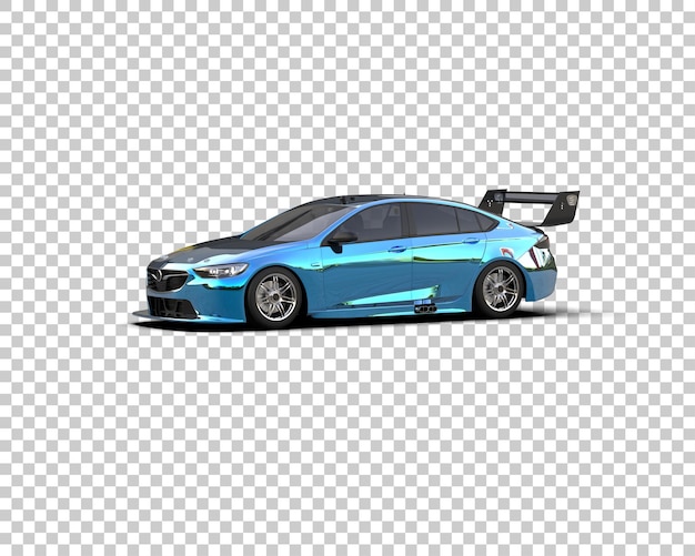 Realistischer Sportwagen isoliert auf dem Hintergrund 3D-Rendering-Illustration