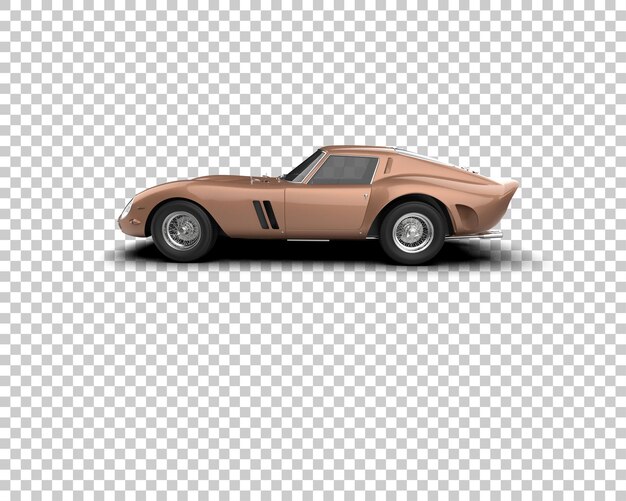Realistischer Sportwagen isoliert auf dem Hintergrund 3D-Rendering-Illustration