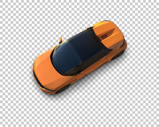 Realistischer Sportwagen isoliert auf dem Hintergrund 3D-Rendering-Illustration