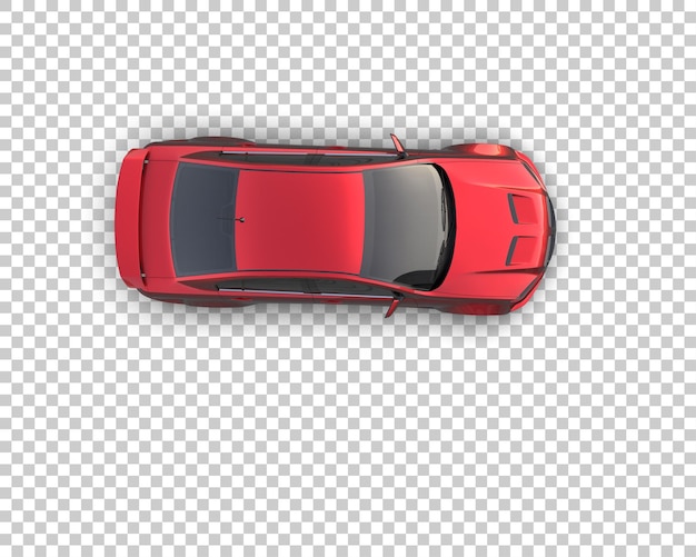 Realistischer Sportwagen isoliert auf dem Hintergrund 3D-Rendering-Illustration