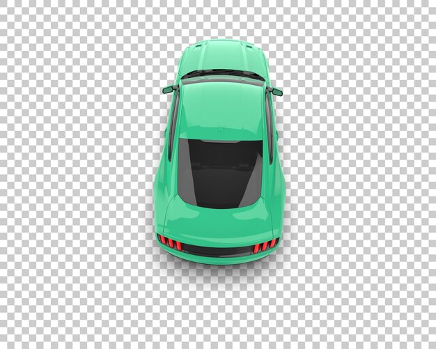 Realistischer Sportwagen isoliert auf dem Hintergrund 3D-Rendering-Illustration