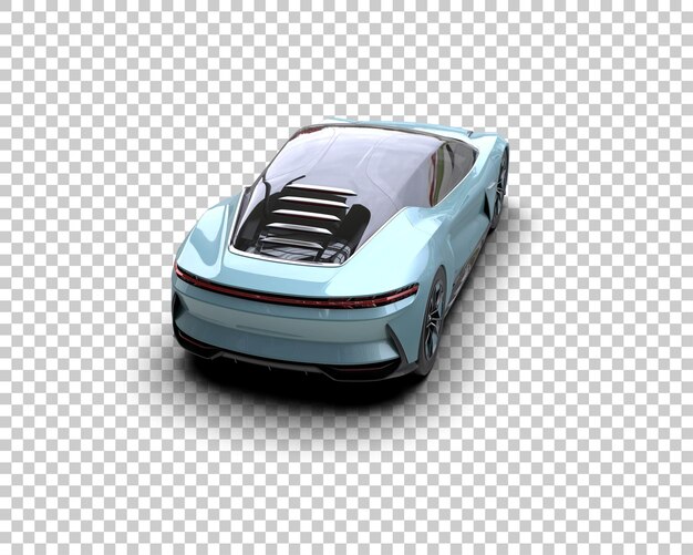 Realistischer Sportwagen isoliert auf dem Hintergrund 3D-Rendering-Illustration