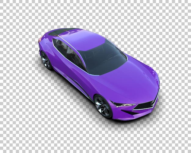 Realistischer Sportwagen isoliert auf dem Hintergrund 3D-Rendering-Illustration